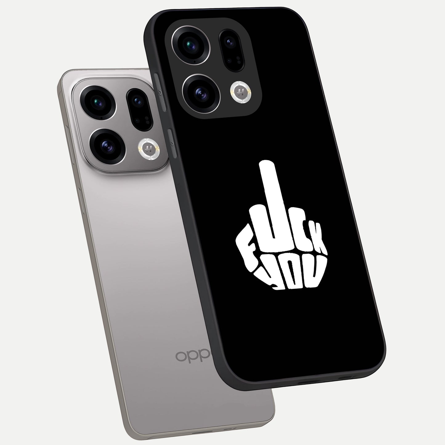  Rebel Mode On phone case For Oppo Find X9 showing premium glass back cover with detailed artwork
