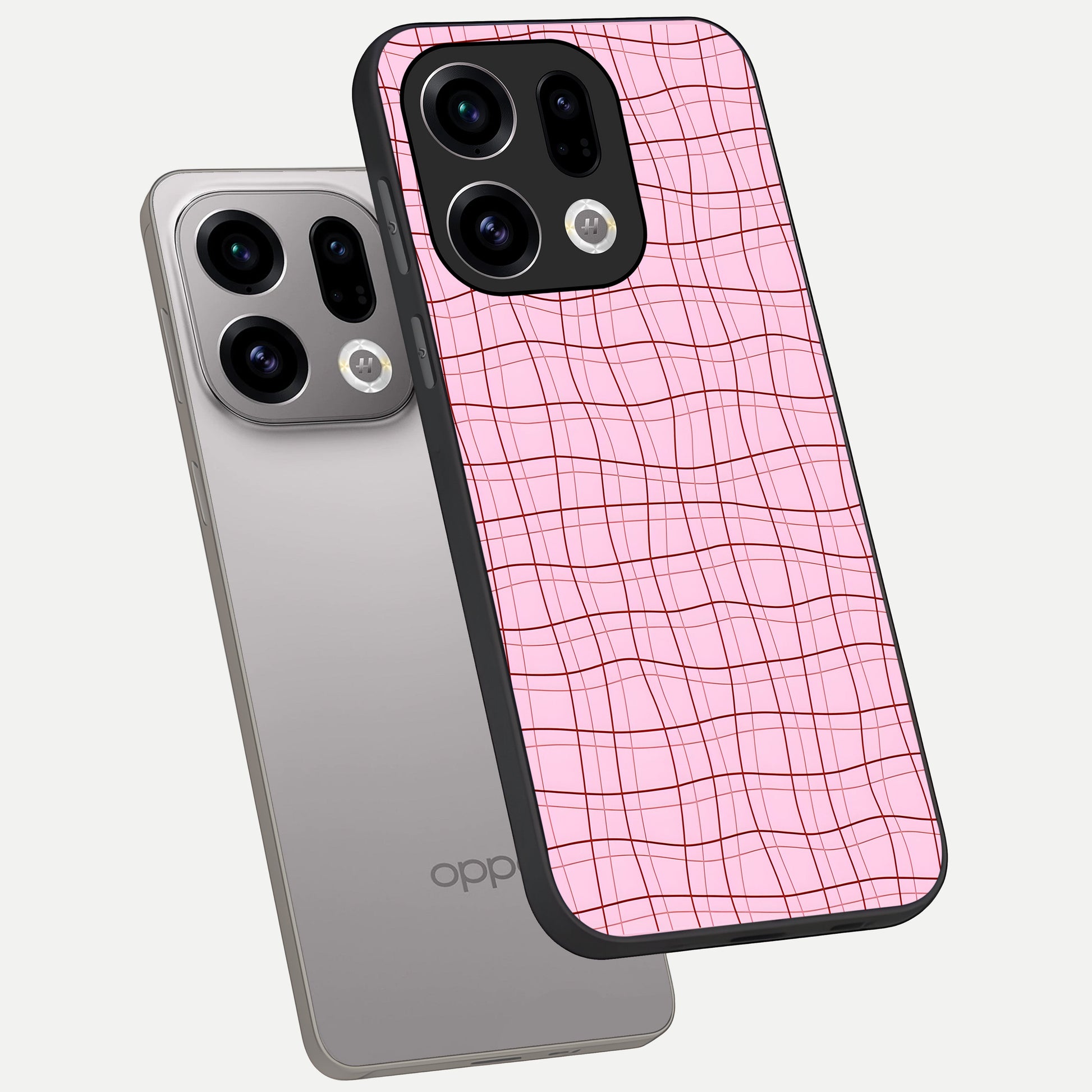  Soft Grid Bliss phone case For Oppo Find X9 showing premium glass back cover with detailed artwork