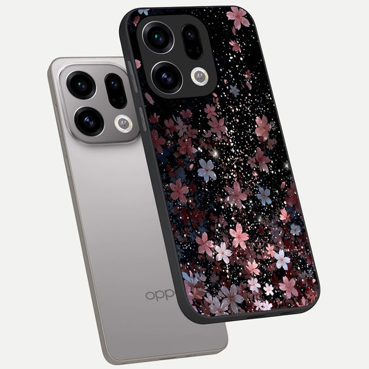  Starlit Flower Dreams phone case For Oppo Find X9 showing premium glass back cover with detailed artwork