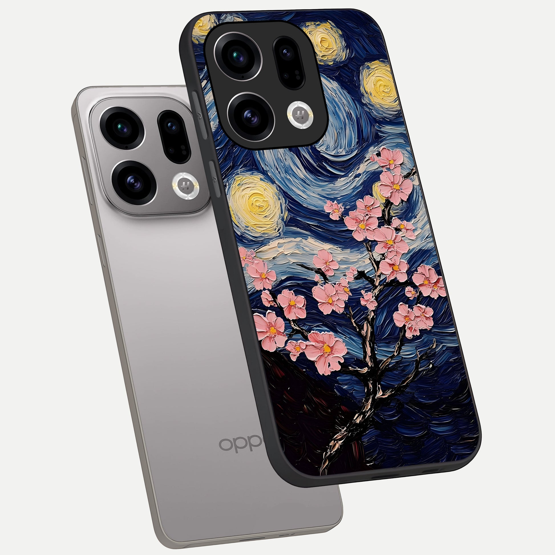  Van Gogh Scenery phone case For Oppo Find X9 showing premium glass back cover with detailed artwork