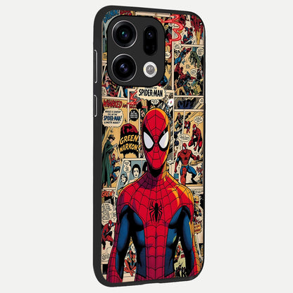  Aesthetic Spider back cover For Oppo Find X9 slim fit glass case with vibrant aesthetic design