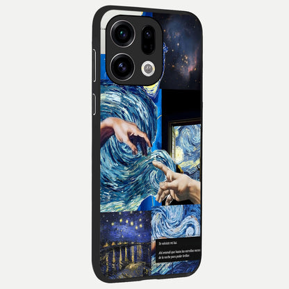  Aesthetic Vando Hands back cover For Oppo Find X9 slim fit glass case with vibrant aesthetic design