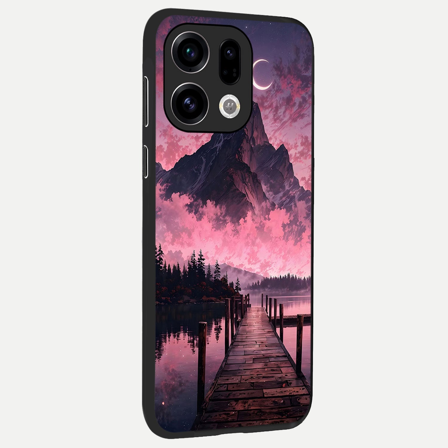  Beautiful Mountain View back cover For Oppo Find X9 slim fit glass case with vibrant aesthetic design