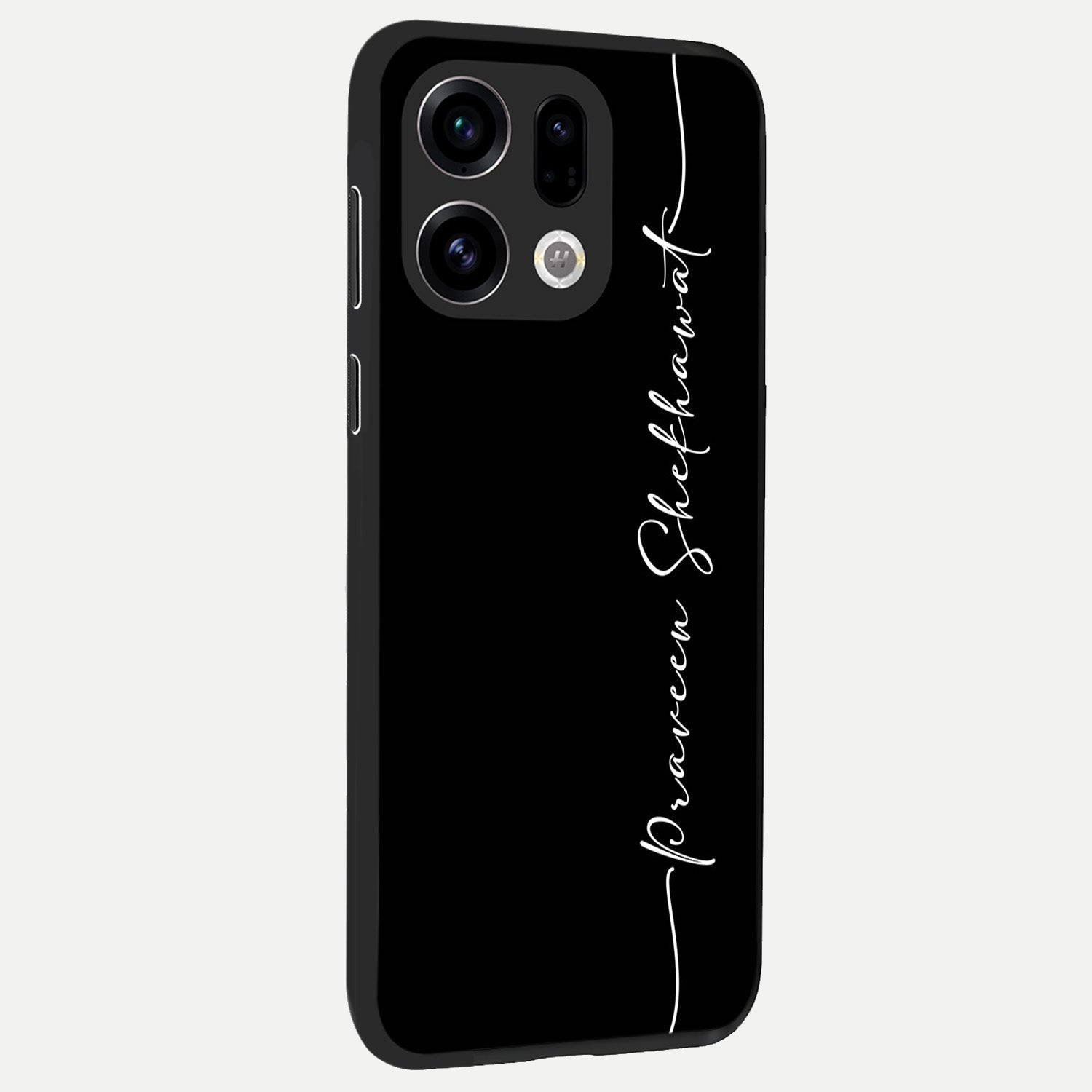  Black Tune Custom Name back cover For Oppo Find X9 slim fit glass case with vibrant aesthetic design