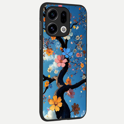  Blossom Dream Sky back cover For Oppo Find X9 slim fit glass case with vibrant aesthetic design