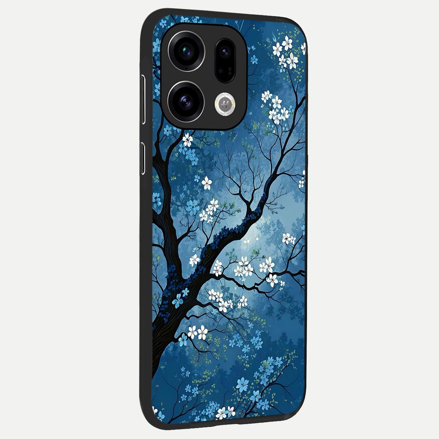  Blue Tree Serenity back cover For Oppo Find X9 slim fit glass case with vibrant aesthetic design