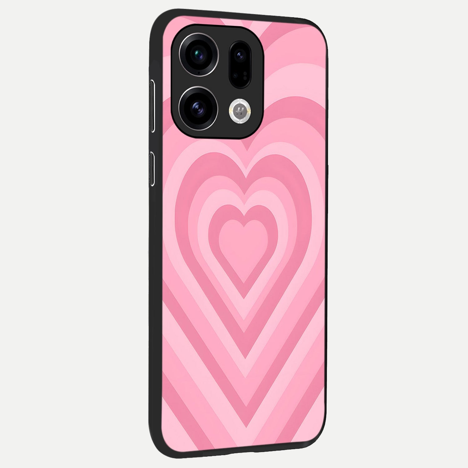  Blush Heart Waves back cover For Oppo Find X9 slim fit glass case with vibrant aesthetic design