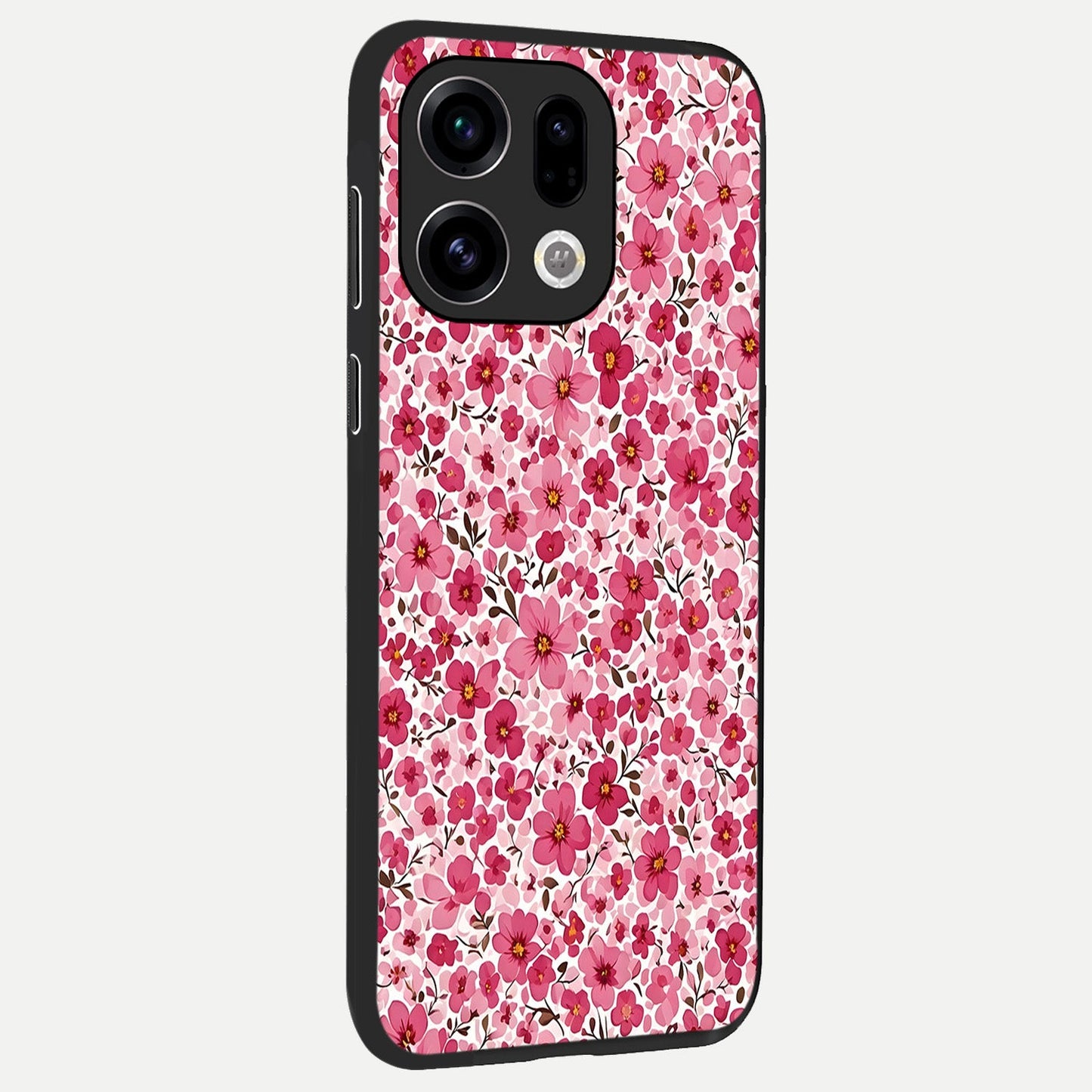  Cherry Blossom Charm back cover For Oppo Find X9 slim fit glass case with vibrant aesthetic design