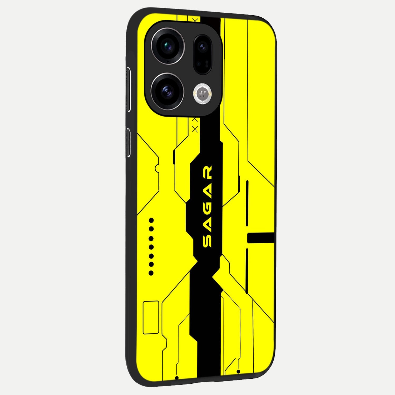  Circuit CYBERPUNK Custom Name back cover For Oppo Find X9 slim fit glass case with vibrant aesthetic design