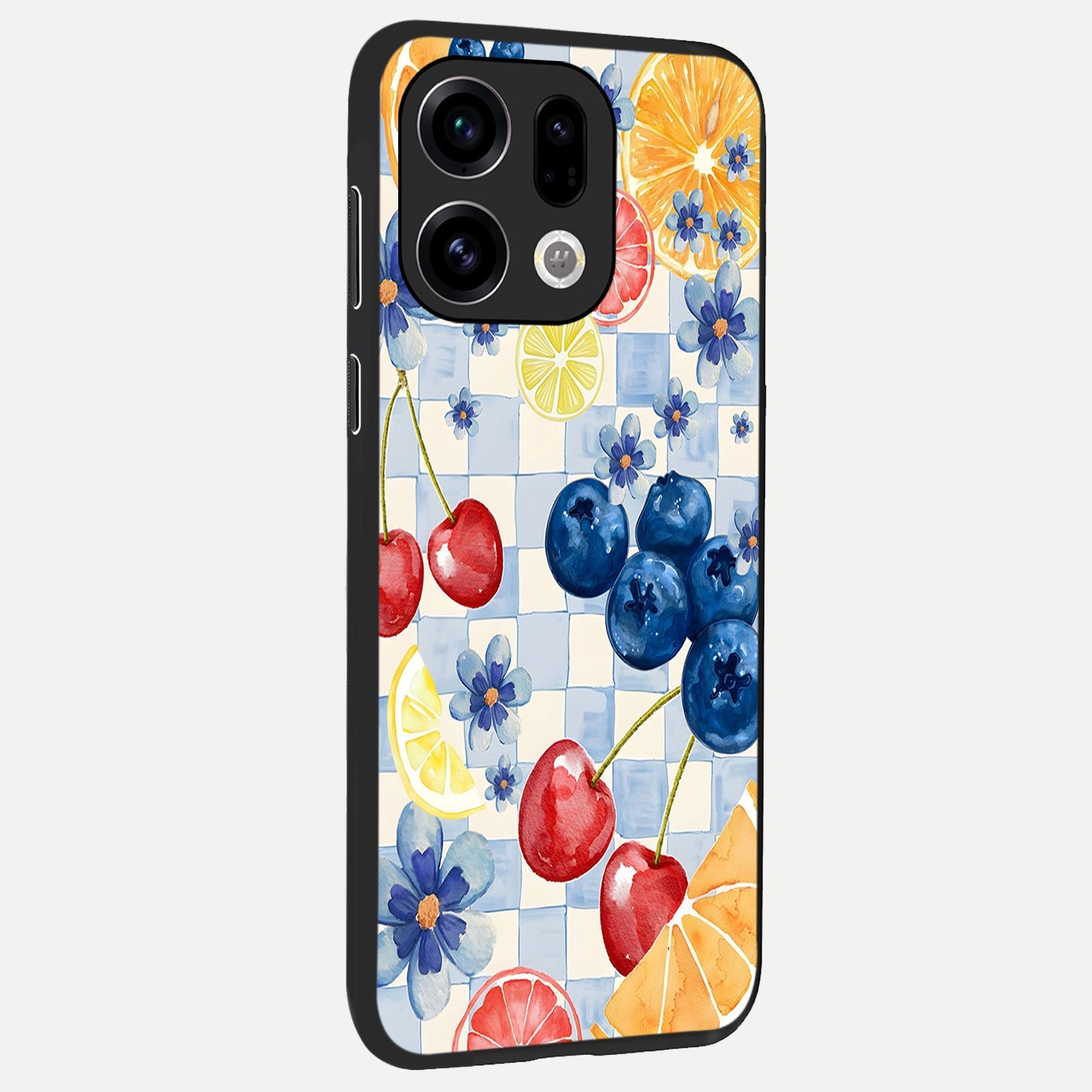  Citrus Bloom Joy back cover For Oppo Find X9 slim fit glass case with vibrant aesthetic design