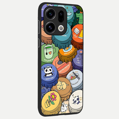  Coins Patterns back cover For Oppo Find X9 slim fit glass case with vibrant aesthetic design