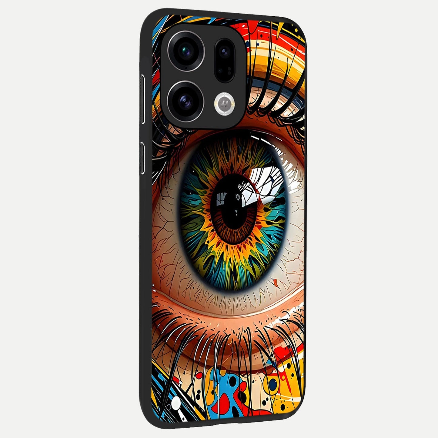  Colorful Eye back cover For Oppo Find X9 slim fit glass case with vibrant aesthetic design