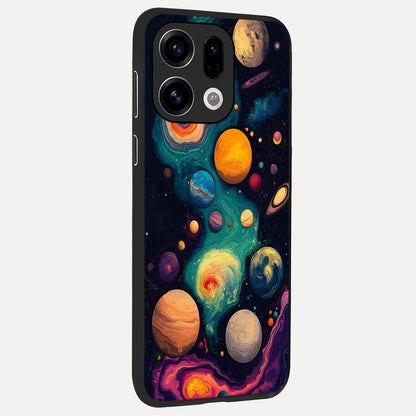  Cosmic Planet Journey back cover For Oppo Find X9 slim fit glass case with vibrant aesthetic design