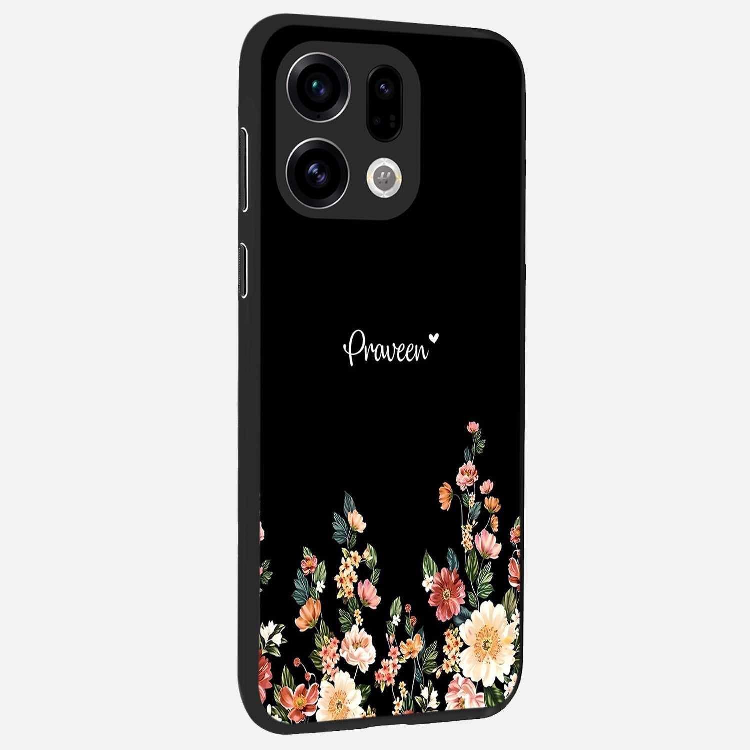  Floral Design Personalized Custom Name back cover For Oppo Find X9 slim fit glass case with vibrant aesthetic design