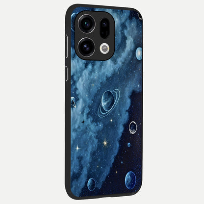  Galaxy Dream Space back cover For Oppo Find X9 slim fit glass case with vibrant aesthetic design