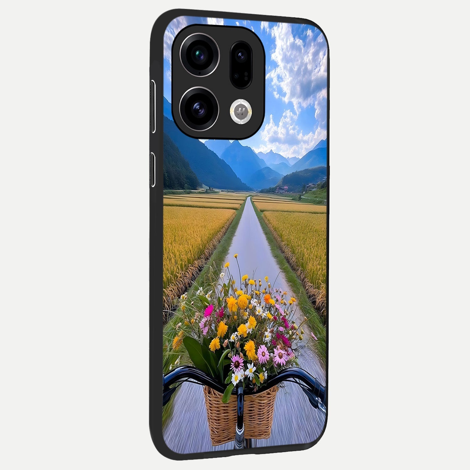  Golden Field Journey back cover For Oppo Find X9 slim fit glass case with vibrant aesthetic design
