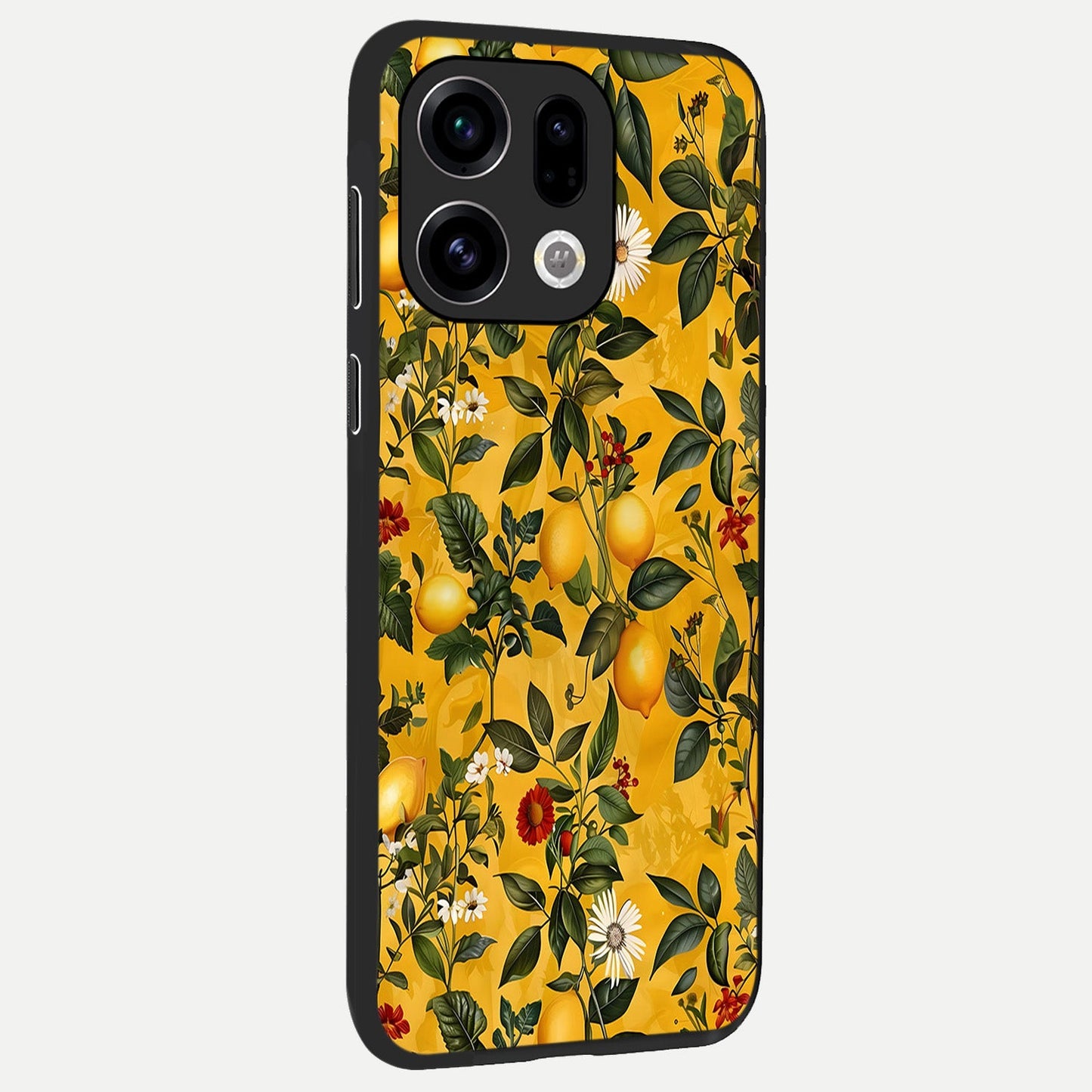 Golden Lemon Field back cover For Oppo Find X9 slim fit glass case with vibrant aesthetic design