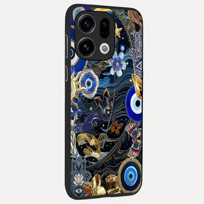  Golden Moon Magic back cover For Oppo Find X9 slim fit glass case with vibrant aesthetic design