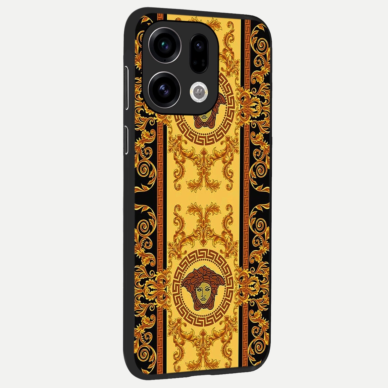  Golden Royal Heritage back cover For Oppo Find X9 slim fit glass case with vibrant aesthetic design