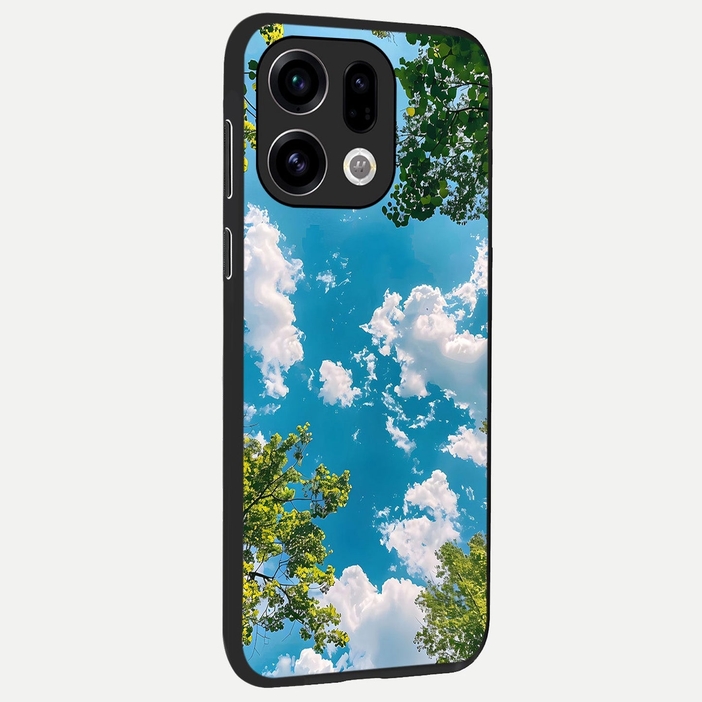 Green Moon Energy back cover For Oppo Find X9 slim fit glass case with vibrant aesthetic design