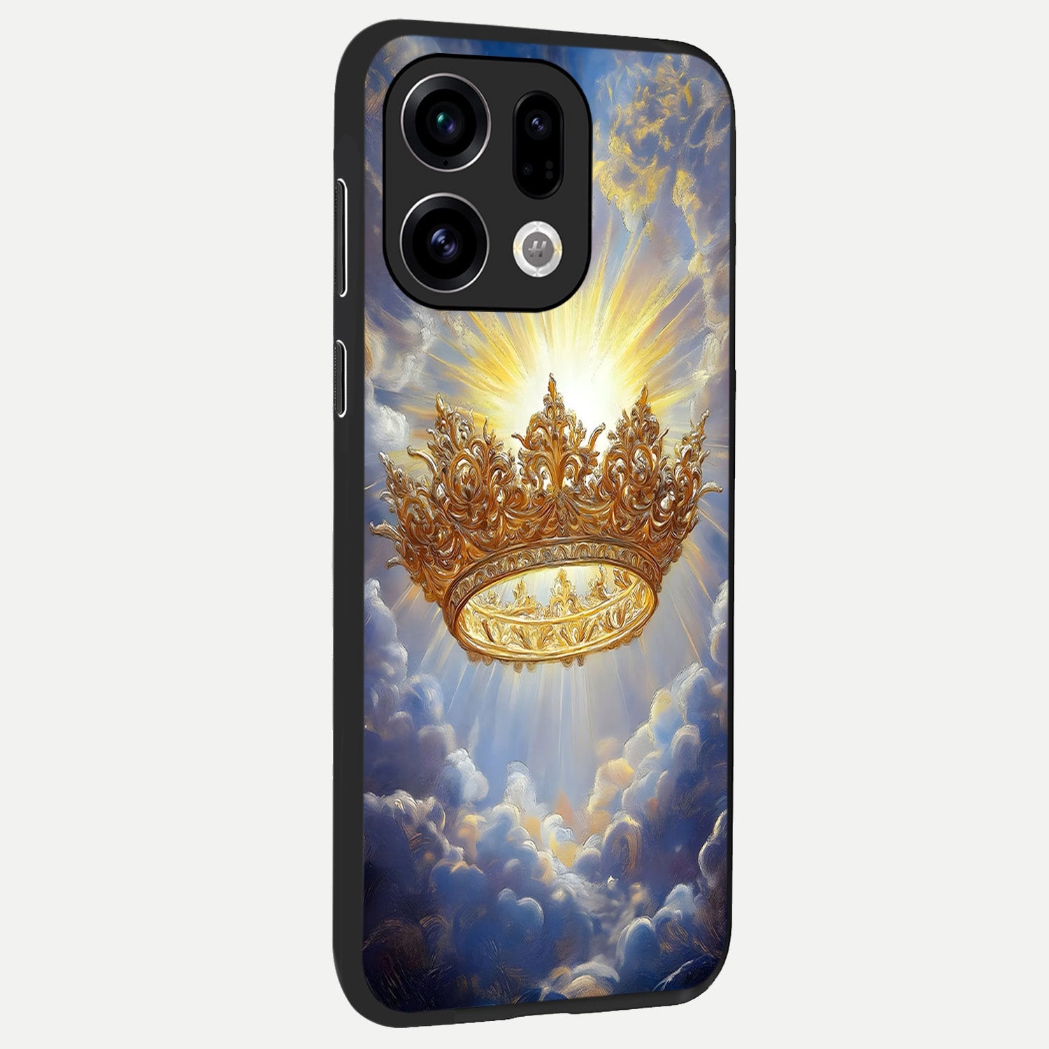  Heavenly Crown Light back cover For Oppo Find X9 slim fit glass case with vibrant aesthetic design