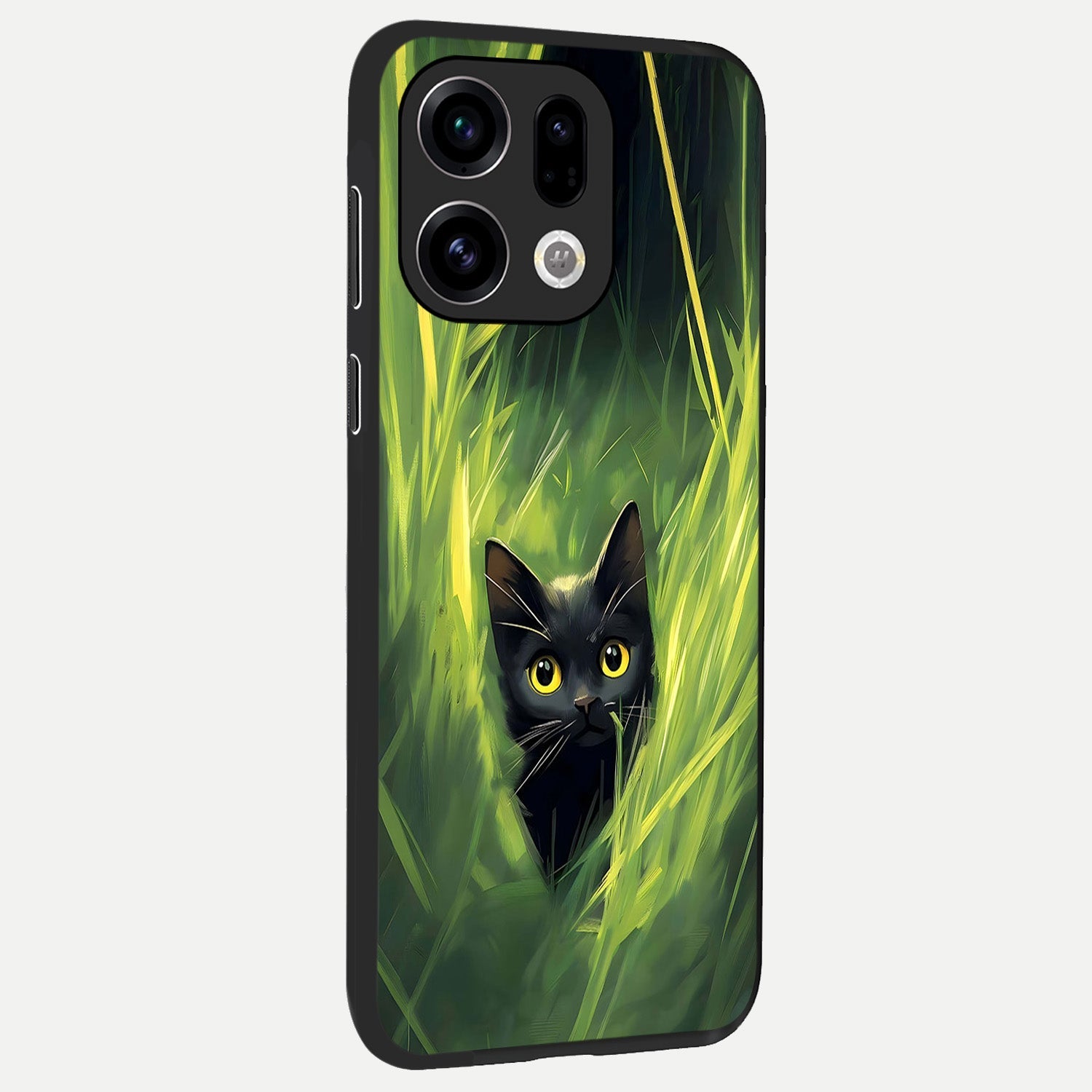  Hidden Cat Whisper back cover For Oppo Find X9 slim fit glass case with vibrant aesthetic design