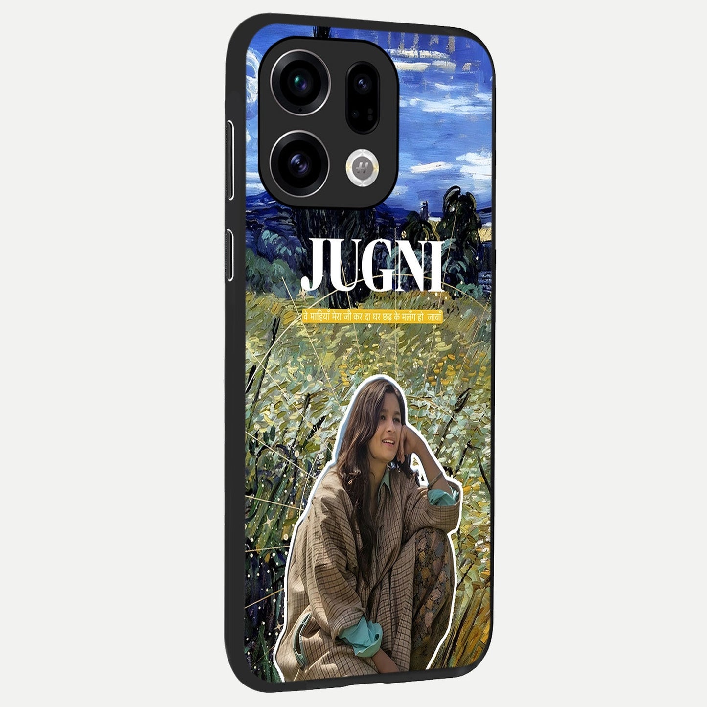  Jugni Soul Vibes back cover For Oppo Find X9 slim fit glass case with vibrant aesthetic design