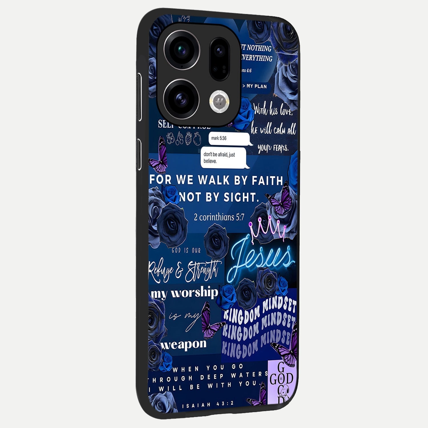  Kingdom Faith Glow back cover For Oppo Find X9 slim fit glass case with vibrant aesthetic design