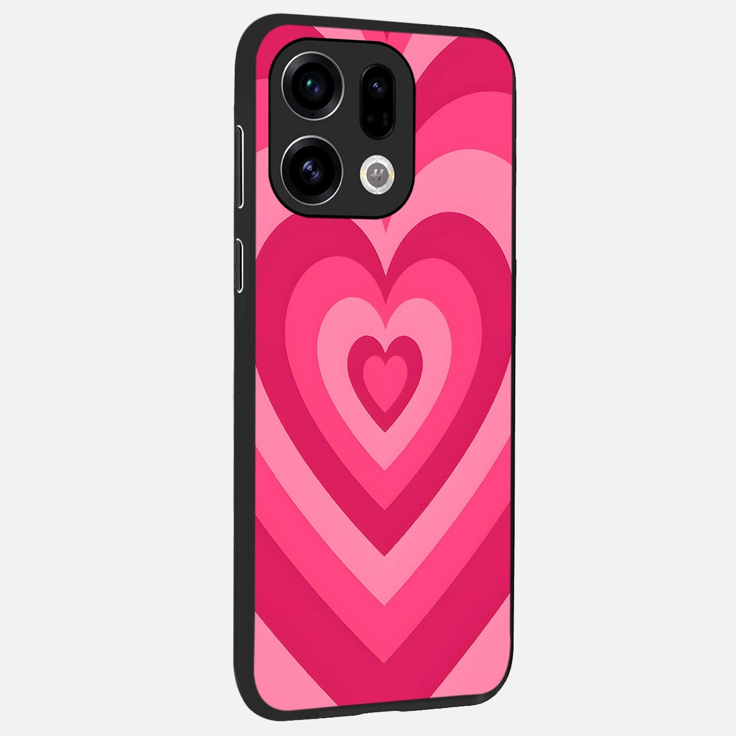  Layered Love Hearts back cover For Oppo Find X9 slim fit glass case with vibrant aesthetic design
