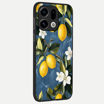  Lemon Dream Garden back cover For Oppo Find X9 slim fit glass case with vibrant aesthetic design