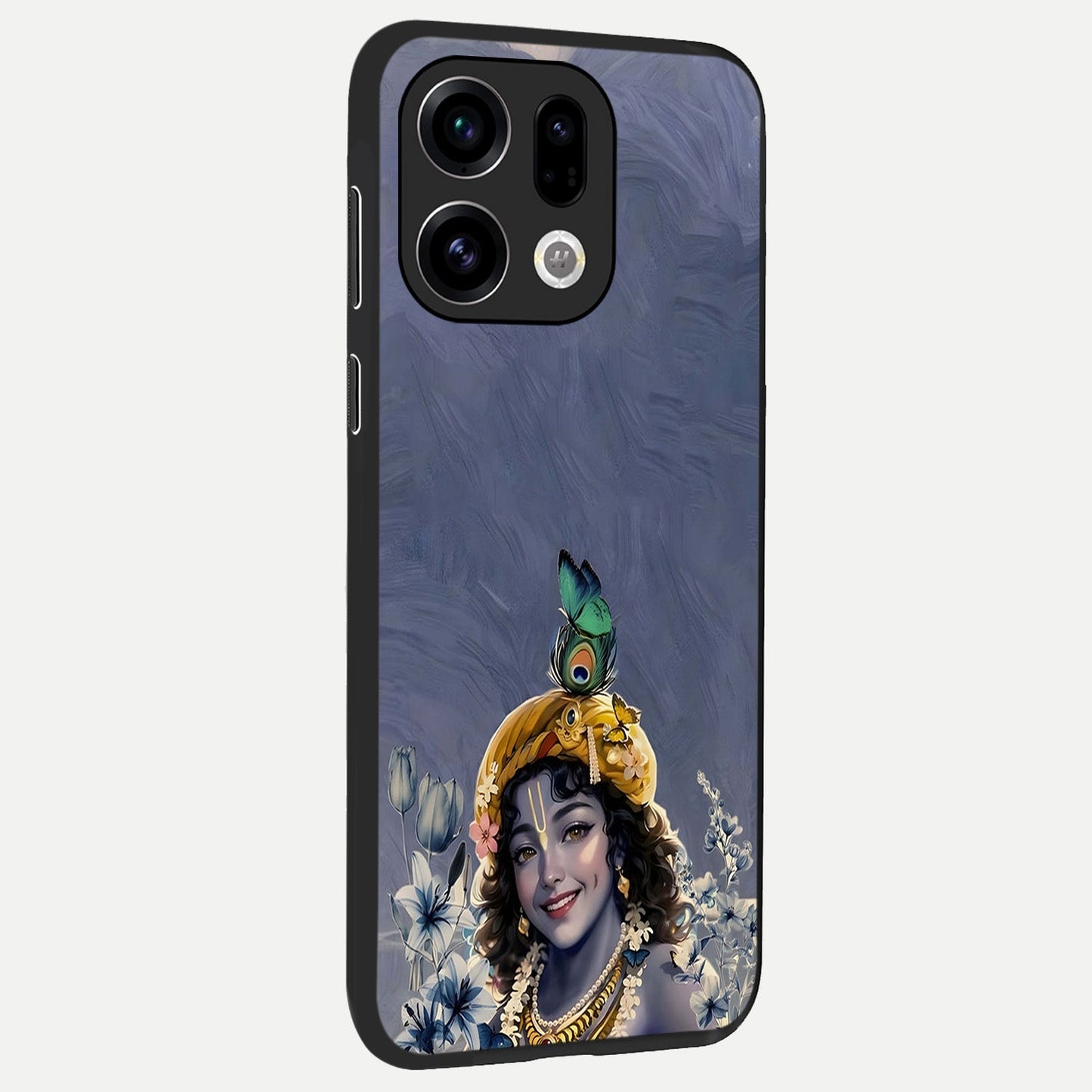  Lord Krishna back cover For Oppo Find X9 slim fit glass case with vibrant aesthetic design