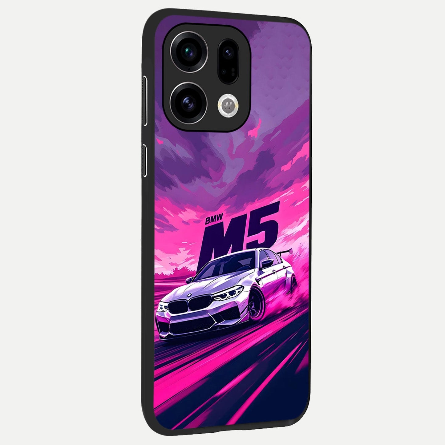  MS Neon Car back cover For Oppo Find X9 slim fit glass case with vibrant aesthetic design