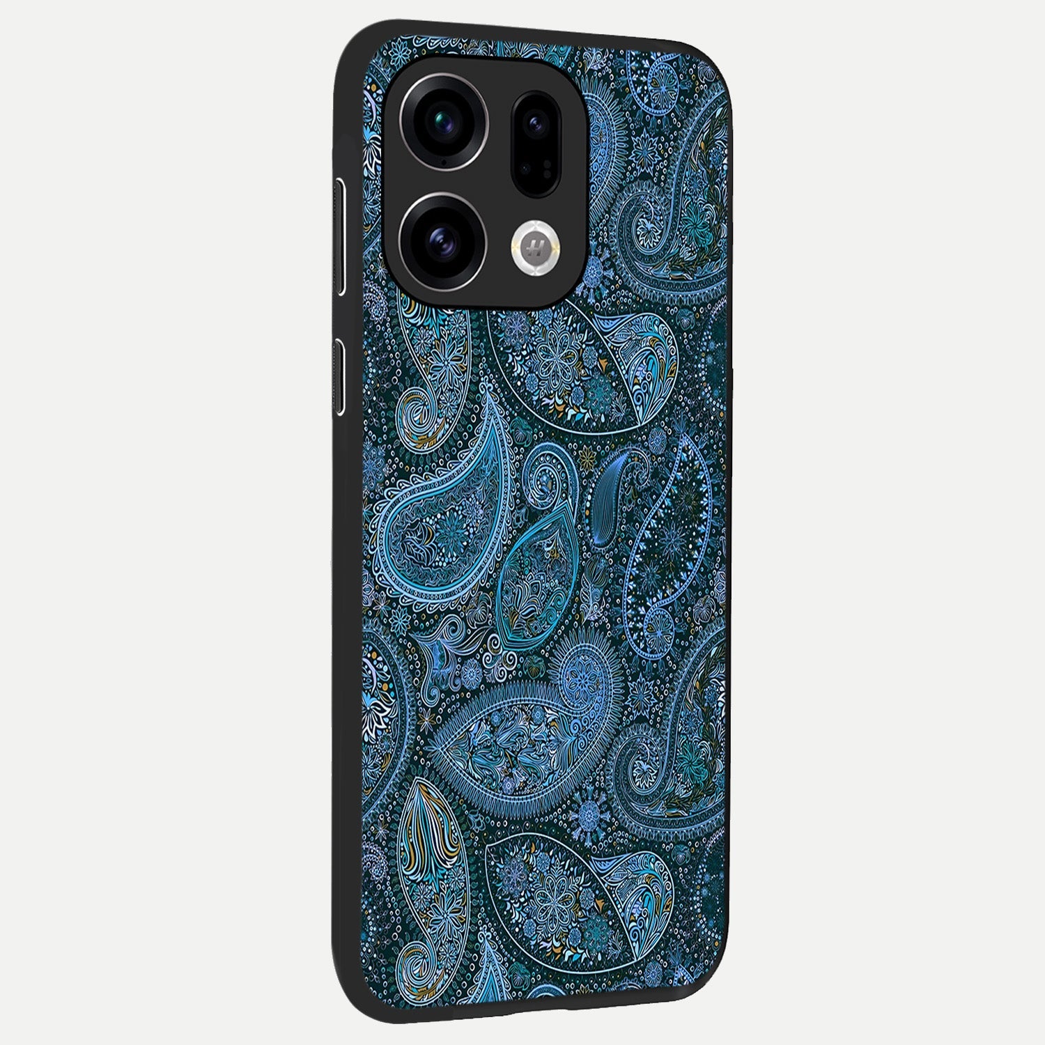  Midnight Paisley Glow back cover For Oppo Find X9 slim fit glass case with vibrant aesthetic design
