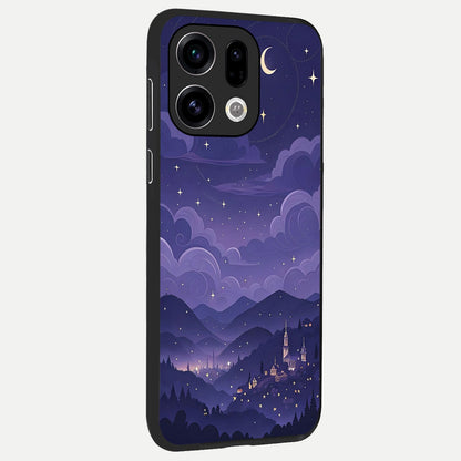  Minimal Night View back cover For Oppo Find X9 slim fit glass case with vibrant aesthetic design