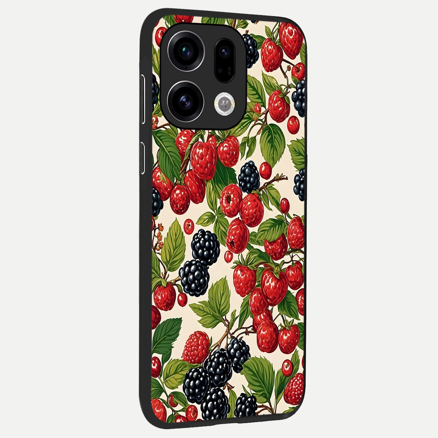  Mixed Berry Collage back cover For Oppo Find X9 slim fit glass case with vibrant aesthetic design