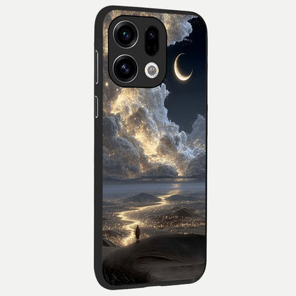  Moonlight Spark Path back cover For Oppo Find X9 slim fit glass case with vibrant aesthetic design