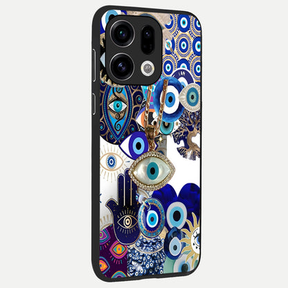 Mystic Charm Eye back cover For Oppo Find X9 slim fit glass case with vibrant aesthetic design