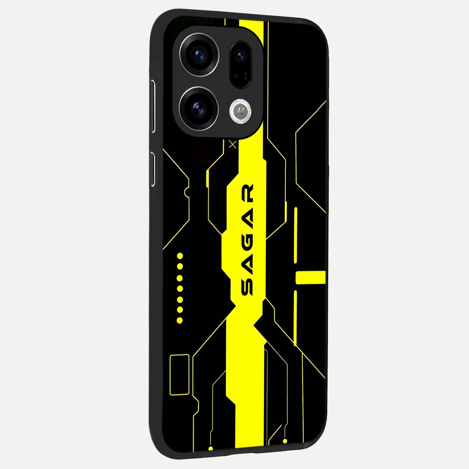  Neon CYBERPUNK Custom Name back cover For Oppo Find X9 slim fit glass case with vibrant aesthetic design