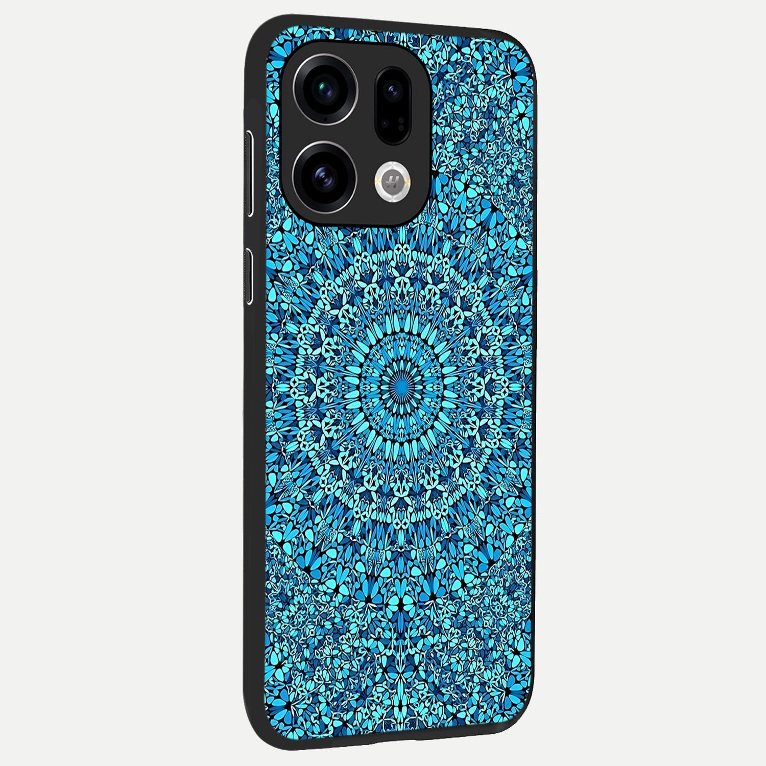  Ocean Bloom Mandala back cover For Oppo Find X9 slim fit glass case with vibrant aesthetic design