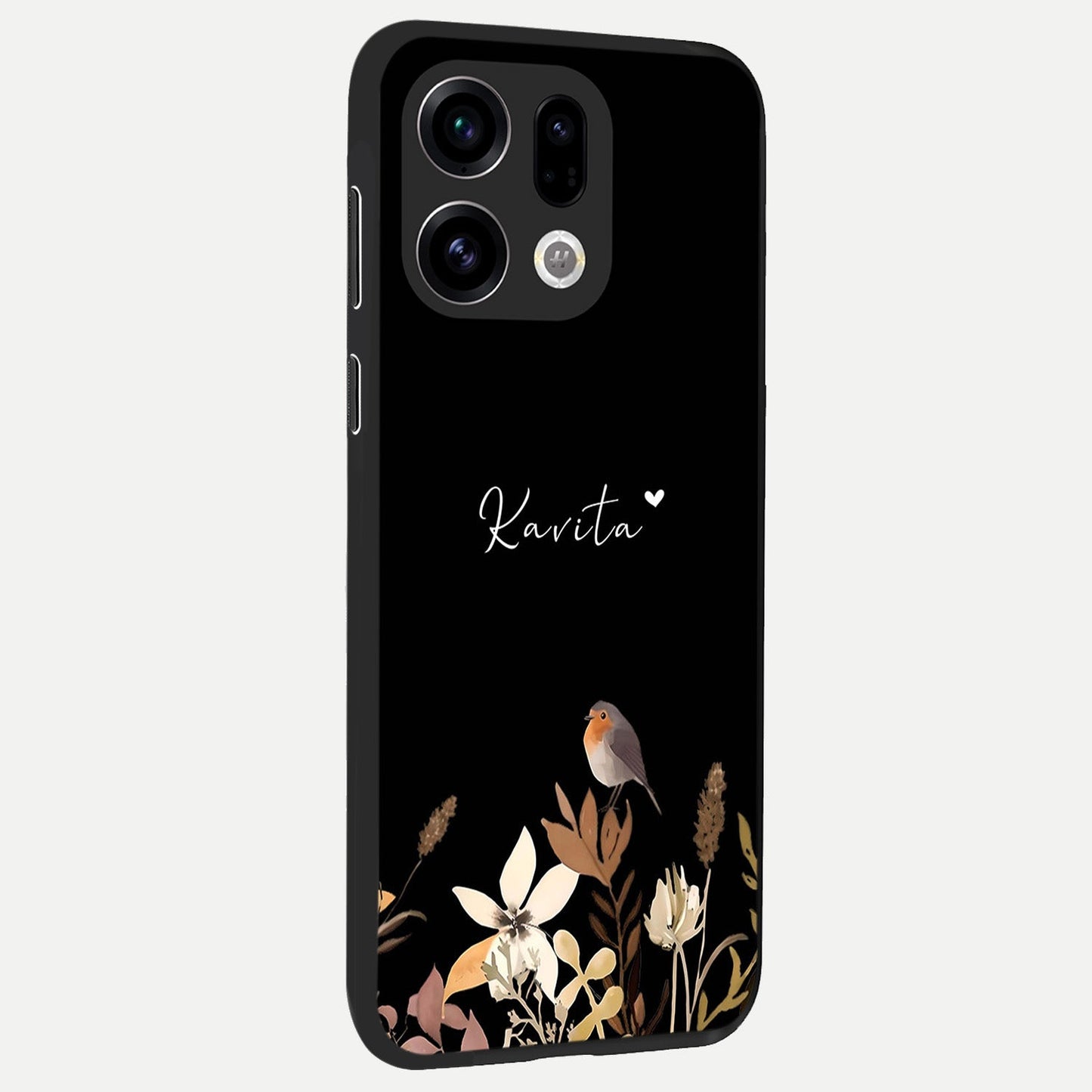  Quiet Garden Tune Custom Name back cover For Oppo Find X9 slim fit glass case with vibrant aesthetic design