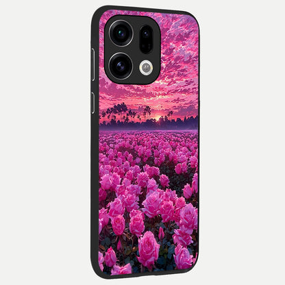  Rose Sunset Valley back cover For Oppo Find X9 slim fit glass case with vibrant aesthetic design