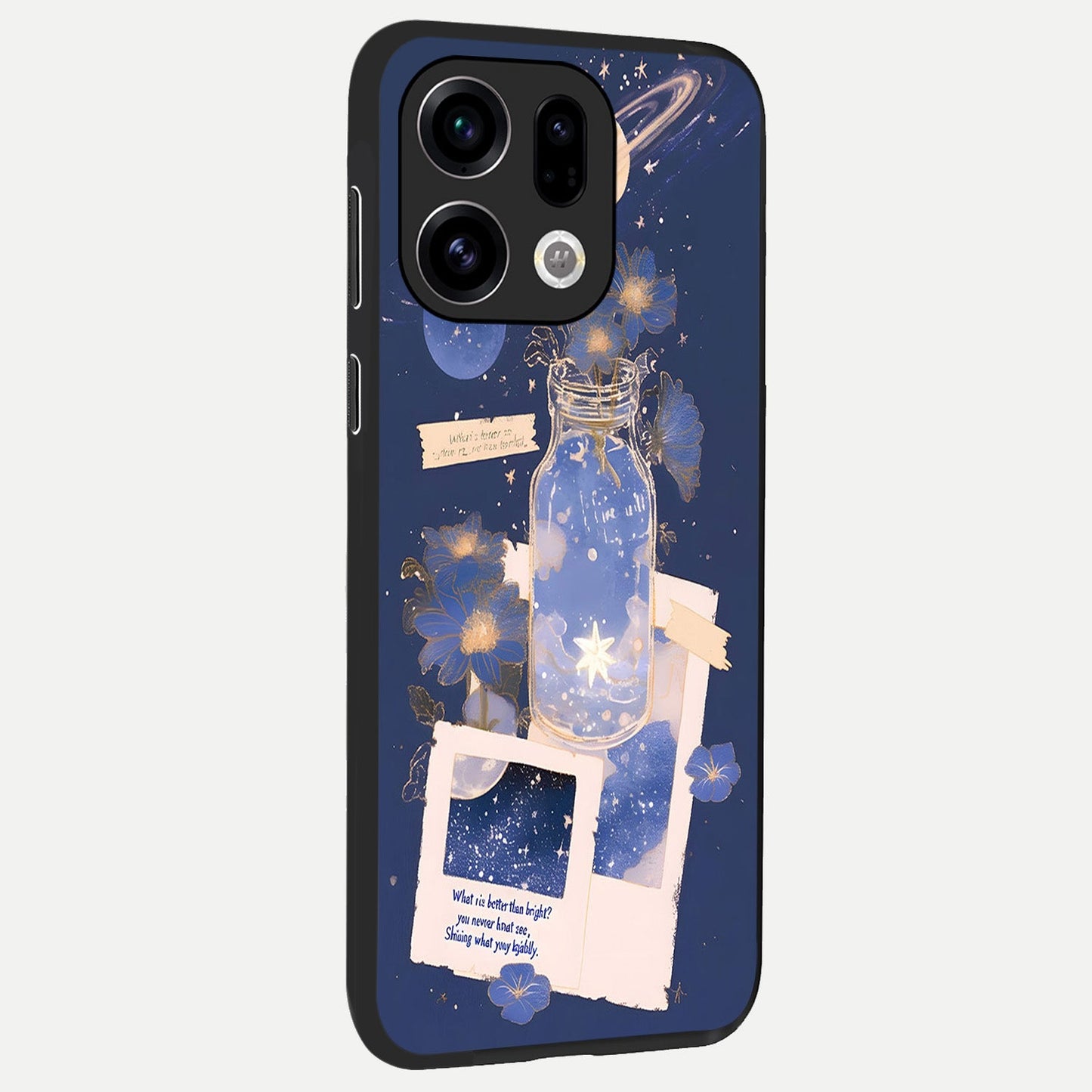  Starlit Cosmic Jar back cover For Oppo Find X9 slim fit glass case with vibrant aesthetic design