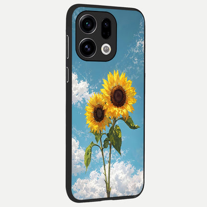  Sunlit Daisy Glow back cover For Oppo Find X9 slim fit glass case with vibrant aesthetic design