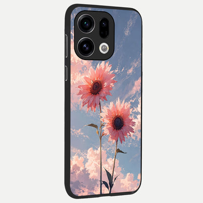  Sun Moon Balance back cover For Oppo Find X9 slim fit glass case with vibrant aesthetic design