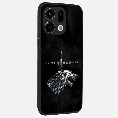  Throne Wolf Legacy back cover For Oppo Find X9 slim fit glass case with vibrant aesthetic design