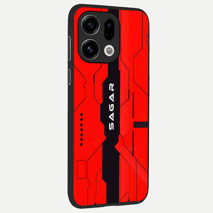  Voltage Rise CYBERPUNK Custom Name back cover For Oppo Find X9 slim fit personalized glass case with bold cyberpunk design