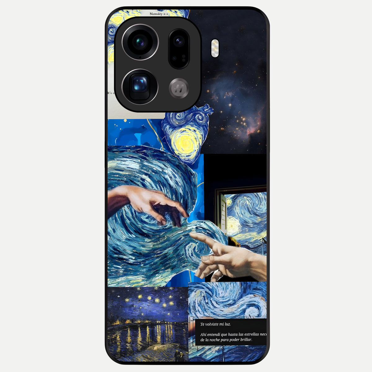  Aesthetic Vando Hands Glass Case For Oppo Find X9 Pro back cover – full design glossy printed glass finish