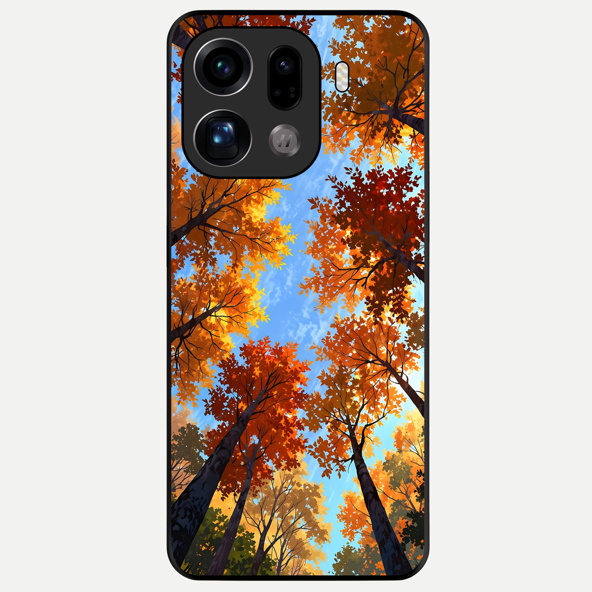  Autumn Sky Rise Glass Case For Oppo Find X9 Pro back cover – full design glossy printed glass finish