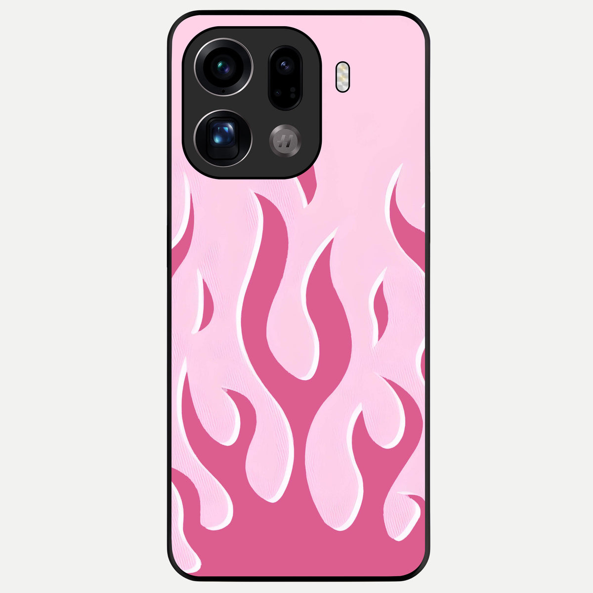  Blush Flame Energy Glass Case For Oppo Find X9 Pro back cover – full design glossy printed glass finish