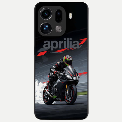  Dark Aprilla Glass Case For Oppo Find X9 Pro back cover – full design glossy printed glass finish